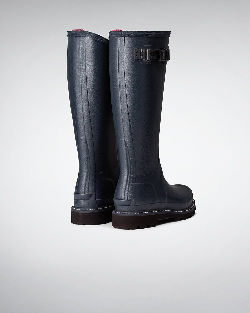 Bottes Hautes de Pluie Hunter Balmoral Poly-Lined Femme Bleu Marine AZDLQSV-71